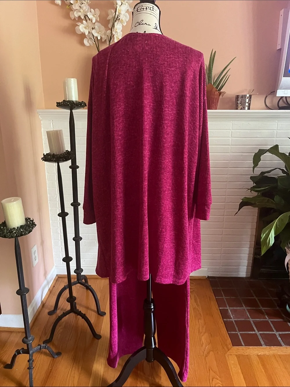 Juicy Couture Fuchsia 3-Piece Lounge Set - Tank, Cardigan & Pants